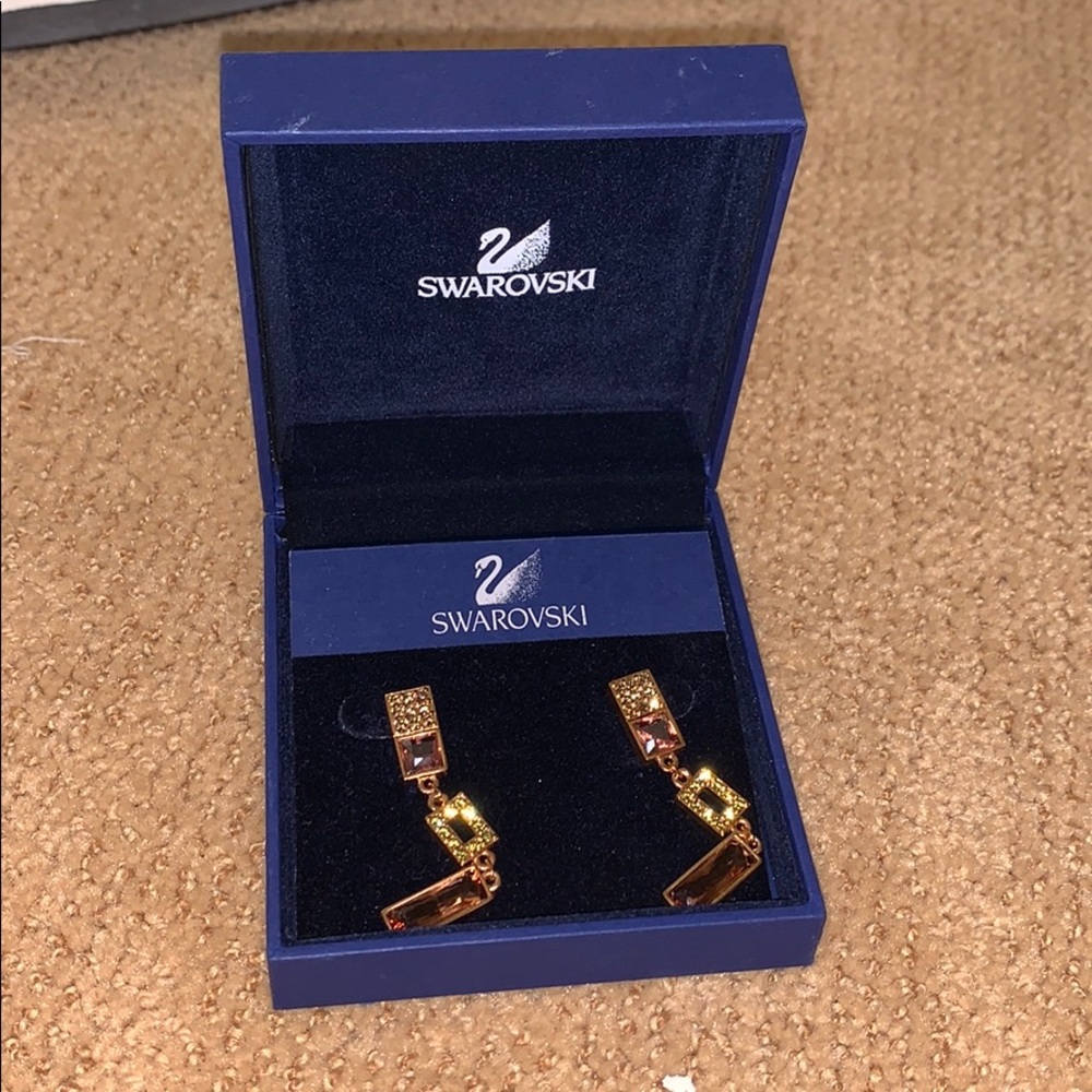 Swarovski Gold Earrings